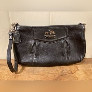 Genuine Black Leather Coach Wristlet circa 2010